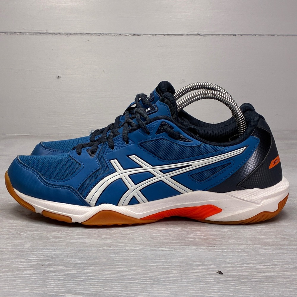 Asics Gel-Rocket 10 Mens 9.5 Blue White Volleyball Indoor Court Shoes 1071A054